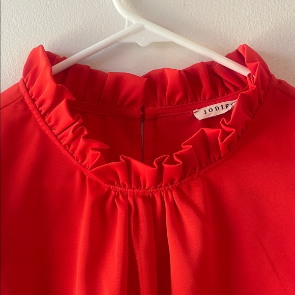 JODIFL Red Ruffle Blouse - Picture 5 of 5